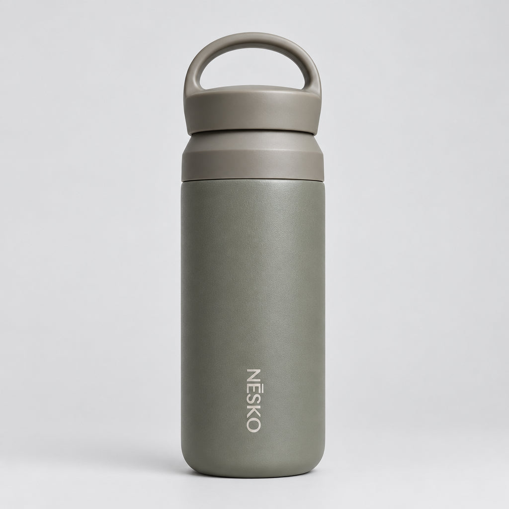 Kai Gris Oliva 350 ml - Botella Térmica de acero